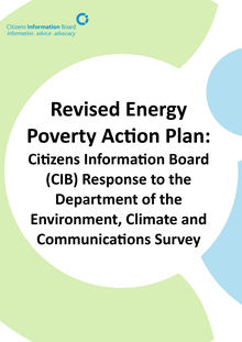 Revised Energy Poverty Action Plan: Citizens Information Board (CIB) Response to the Department of the Environment, Climate and Communications Survey