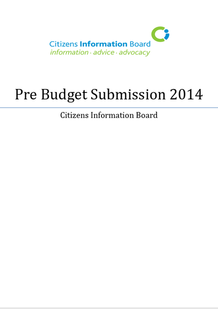 Pre Budget Submission 2014