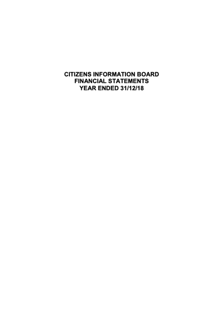 Financial Statements Year Ended 31/12/18