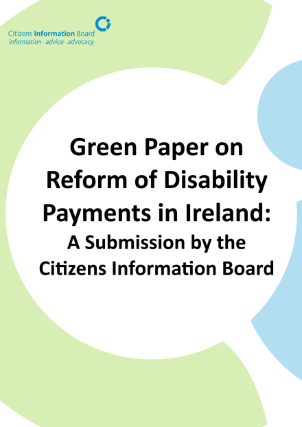 Green Paper on Reform of Disability Payments in Ireland