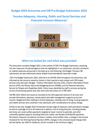 Budget 2024 – A Citizens Information Board Review
