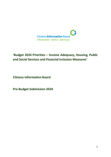 Pre-Budget Submission 2024