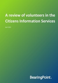 A review of volunteers in the  Citizens Information Services, April 2023