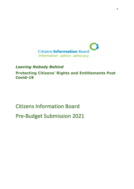 Pre-Budget Submission 2021: